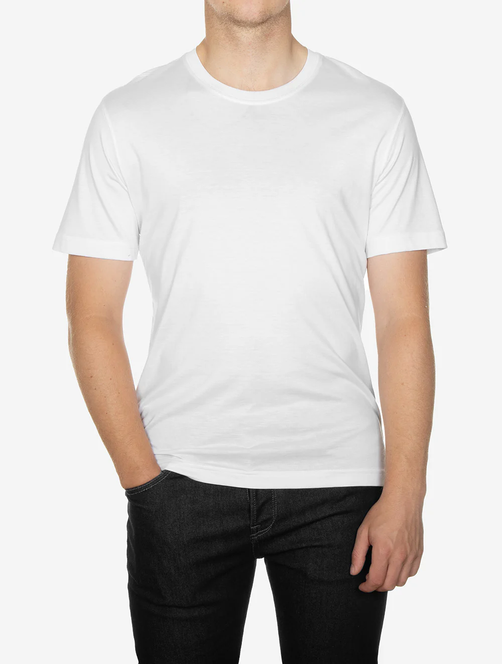 Interlock Crewneck T-Shirt White - Image 2