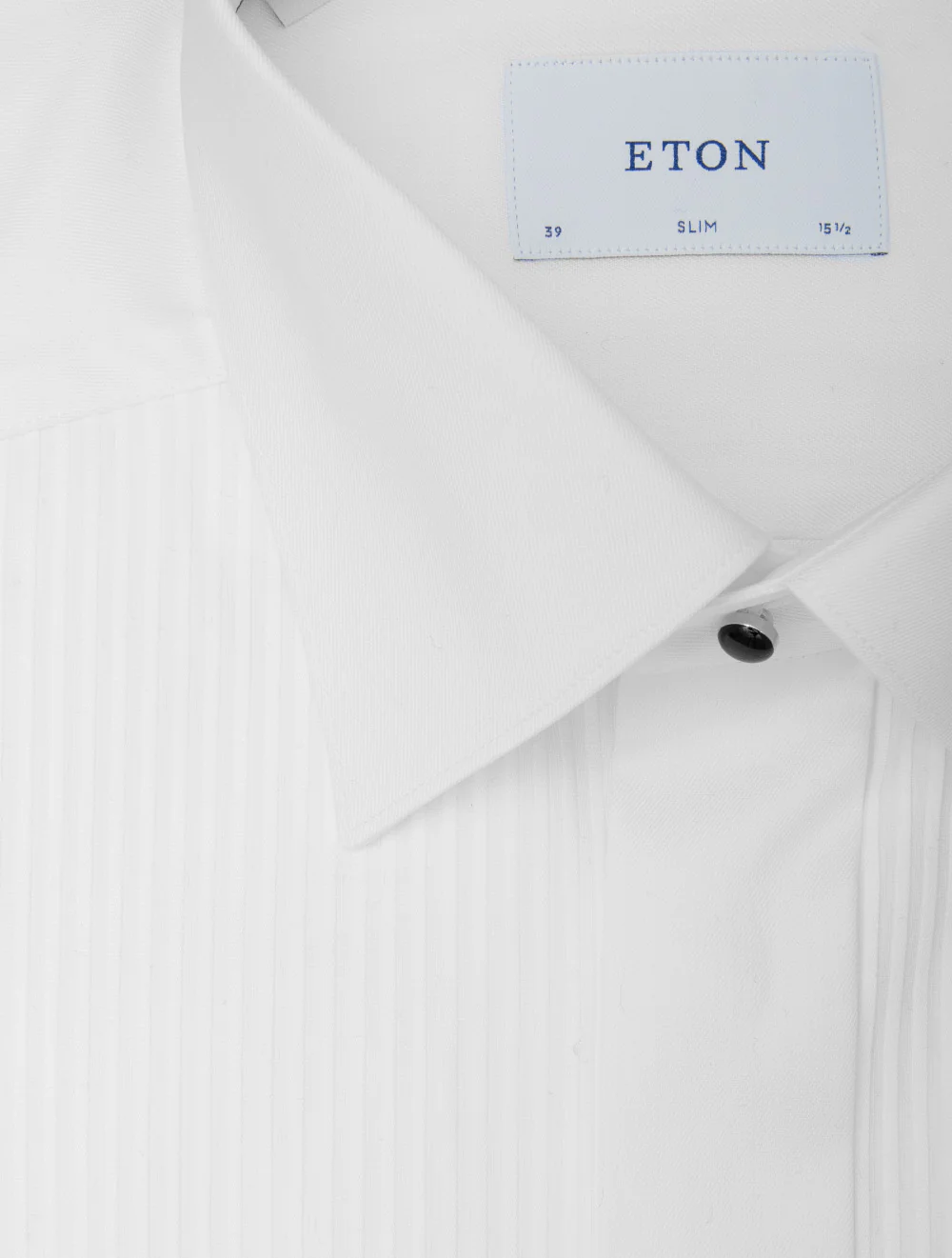 Slim Fit Plisse Fly Front Dress Shirt White - Image 2