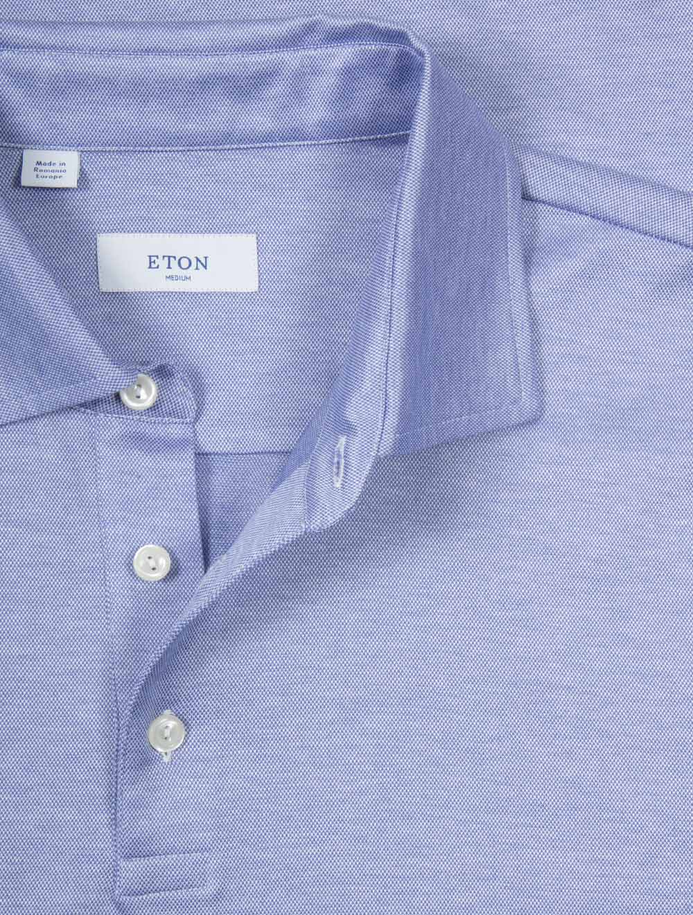 Short Sleeve Polo Shirt Blue - Image 4