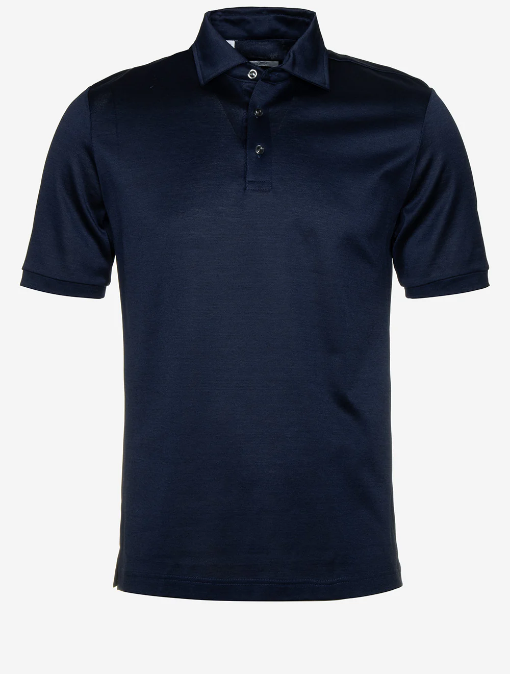 Jaquard Short Sleeve Polo Shirt Navy