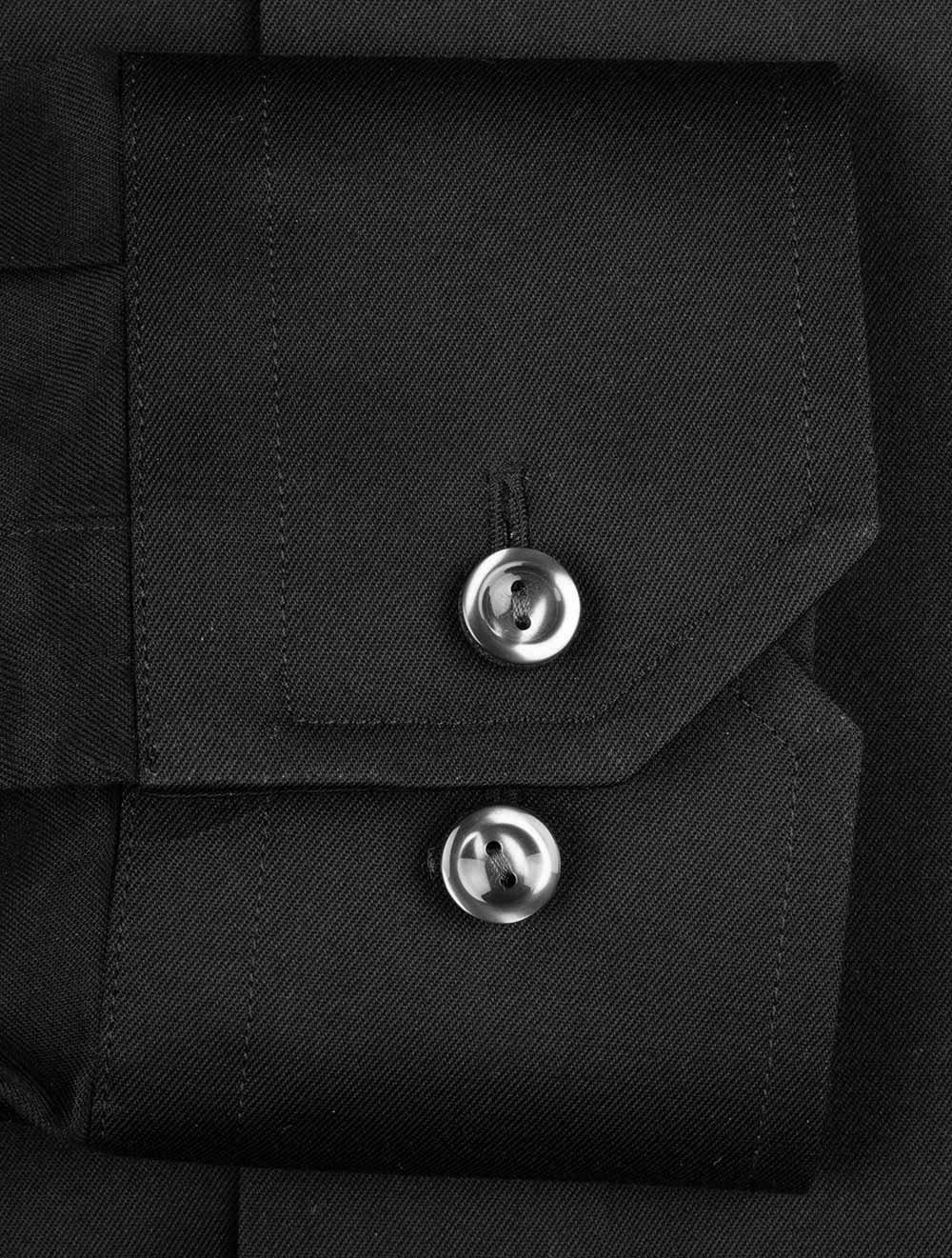 Slim Fit Business Shirt Black - Image 4