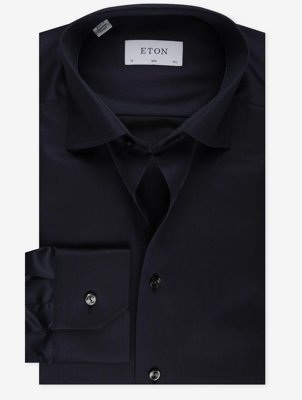 Slim Fit Business Plain Shirt Navy