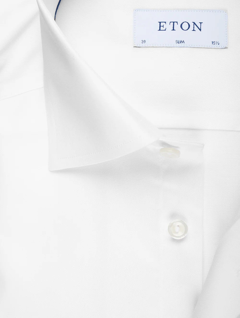 Slim Fit Business Plain Shirt White - Image 2
