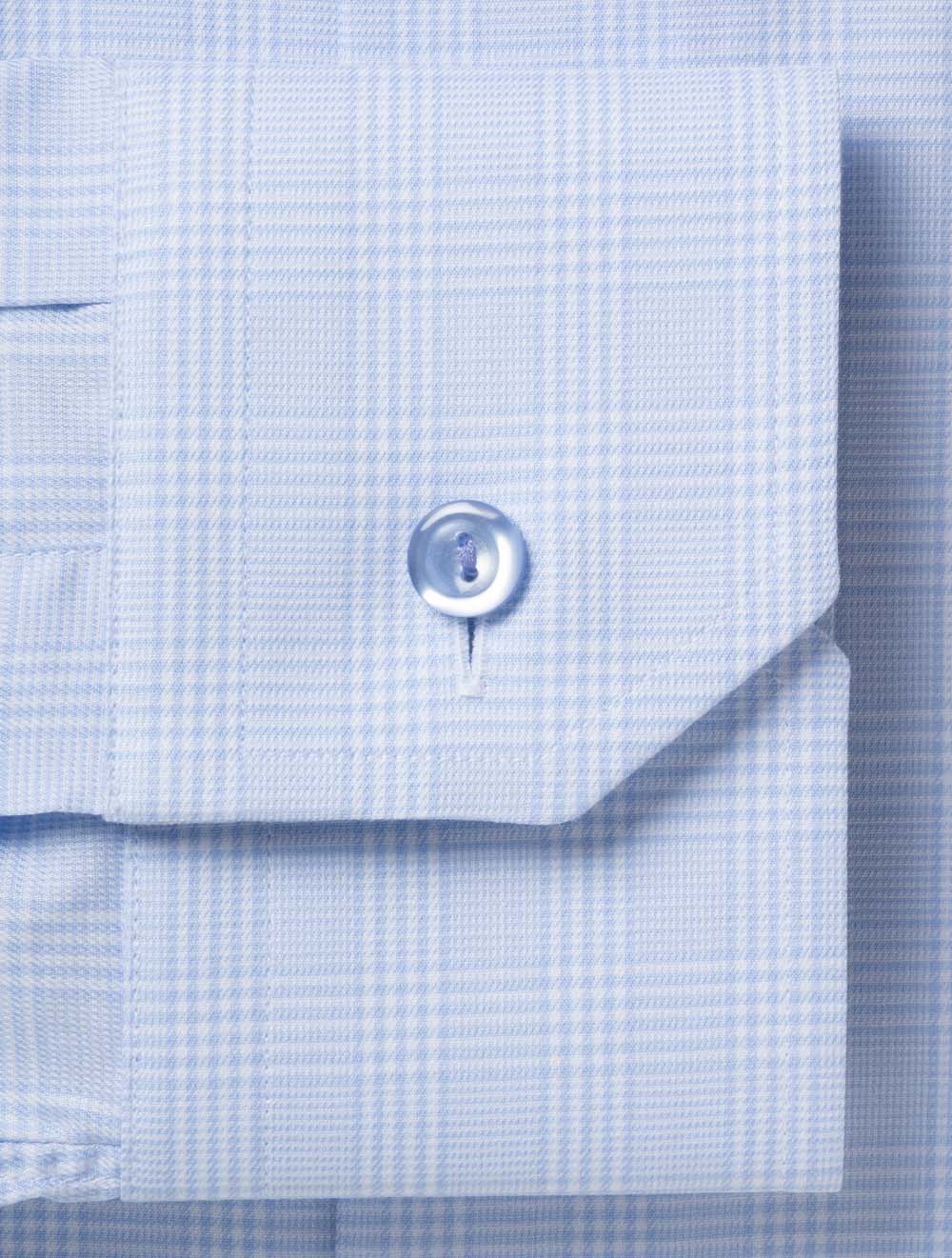 Slim Check Shirt Blue - Image 4