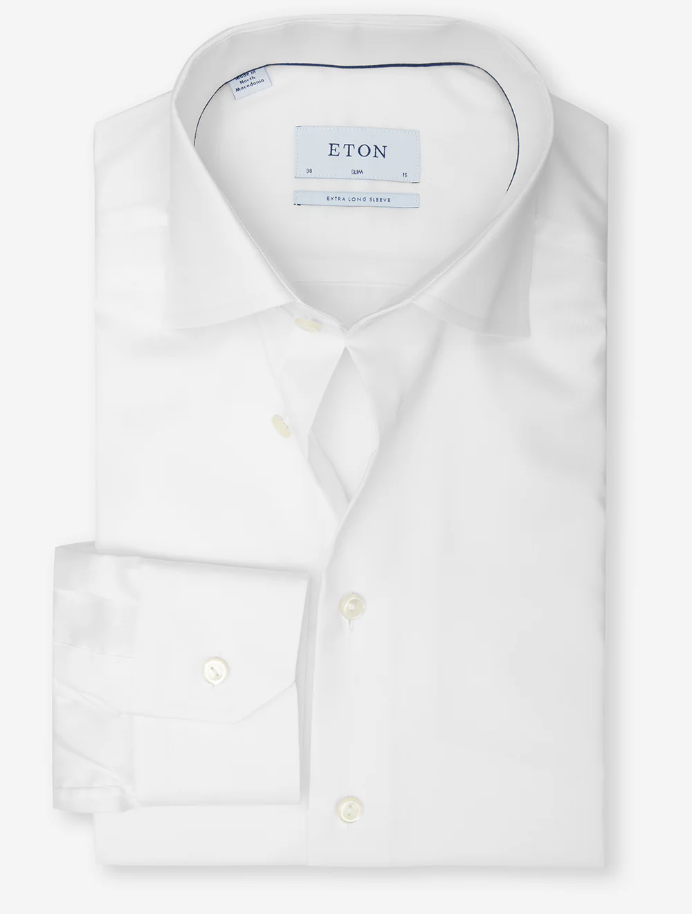 Slim Fit Extra Long Shirt White
