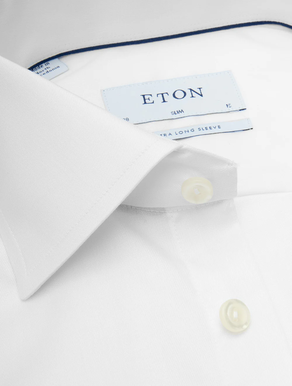 Slim Fit Extra Long Shirt White - Image 3
