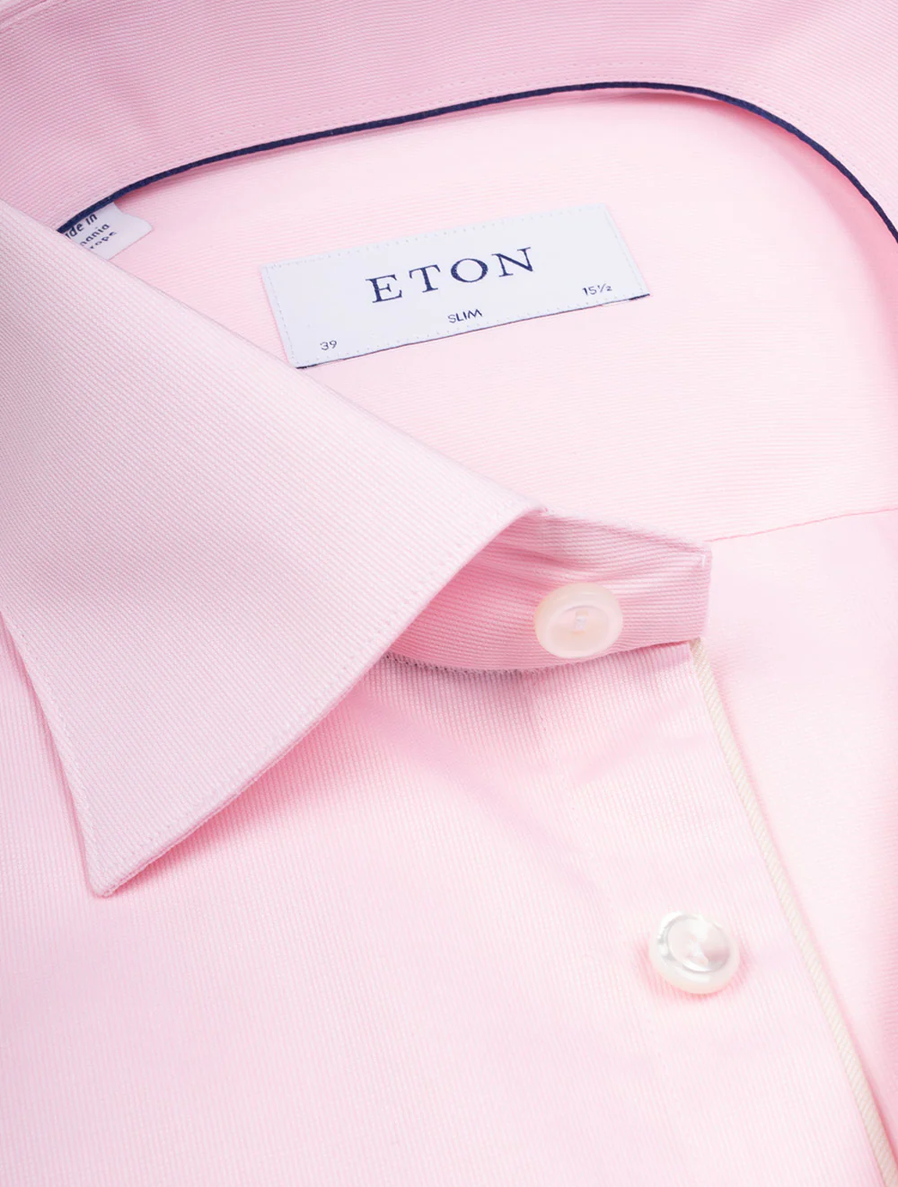 Slim Fine Pique Shirt Pink - Image 3