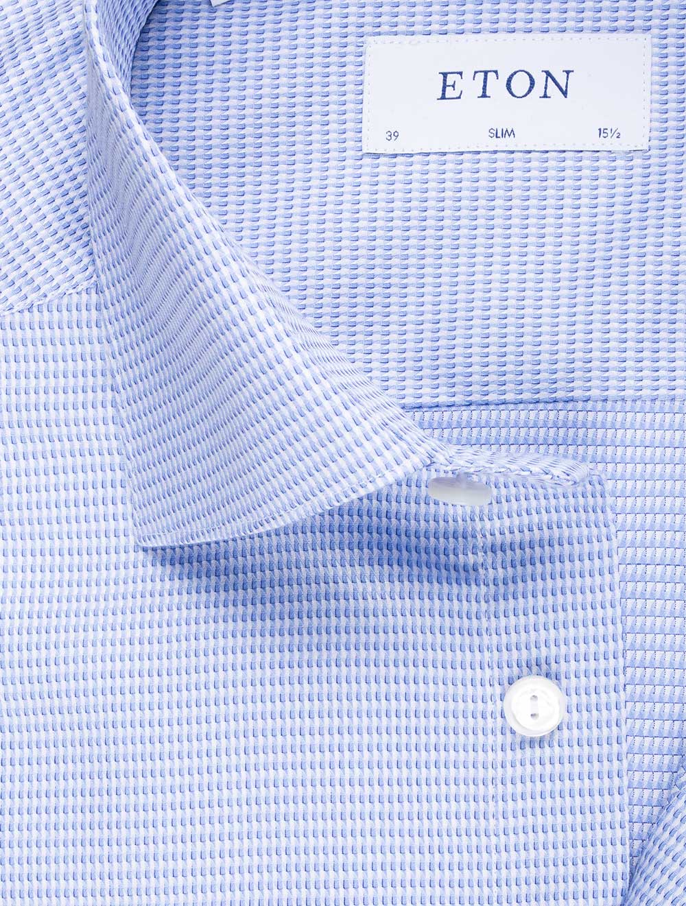Blue Puppytooth Slim Shirt - Image 2