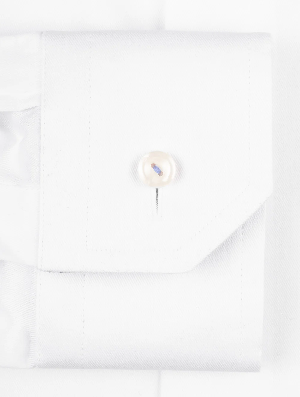 White Stretch Plain Inlay Formal Contemporary Shirt - Image 4