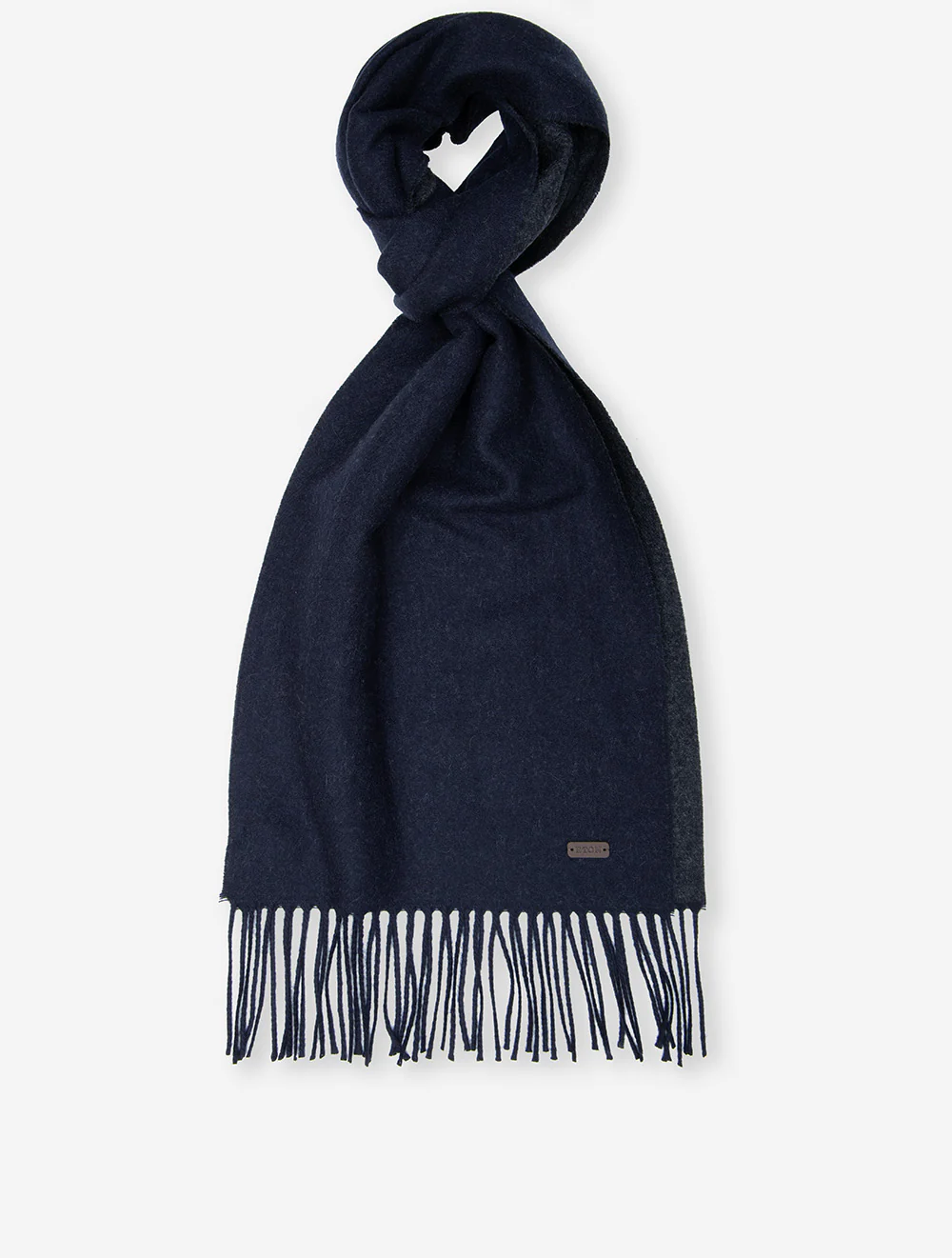 Two-Face Cashmere Scarf Navy