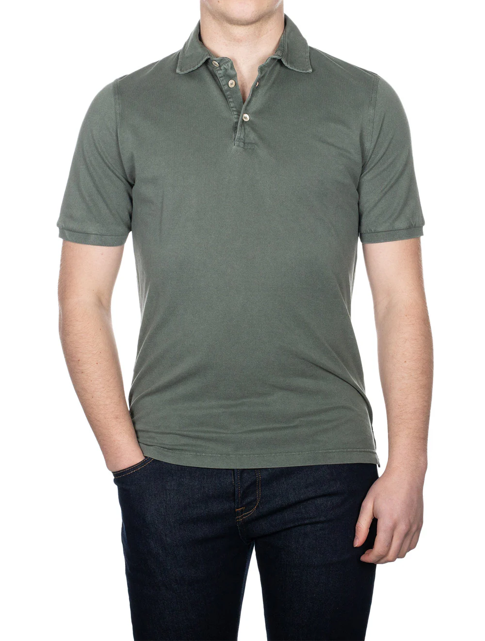North Piquet Short Sleeve Polo Green - Image 2