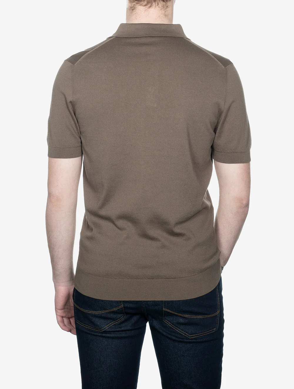 Sportman Polo Shirt Short Sleeve Brown - Image 3