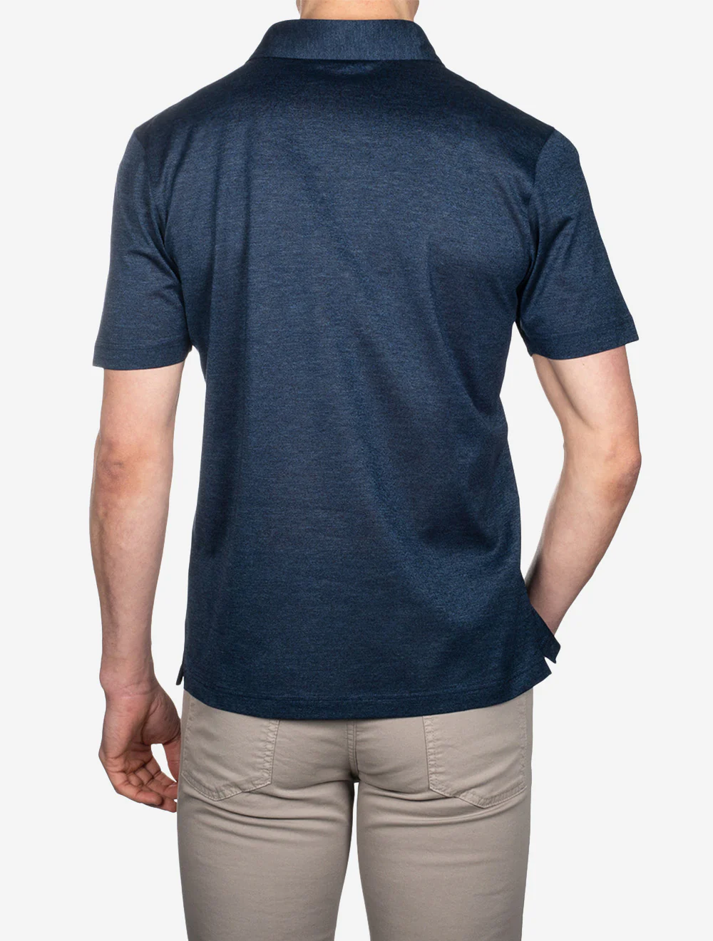 3 button Polo Shirt Dark Blue - Image 3