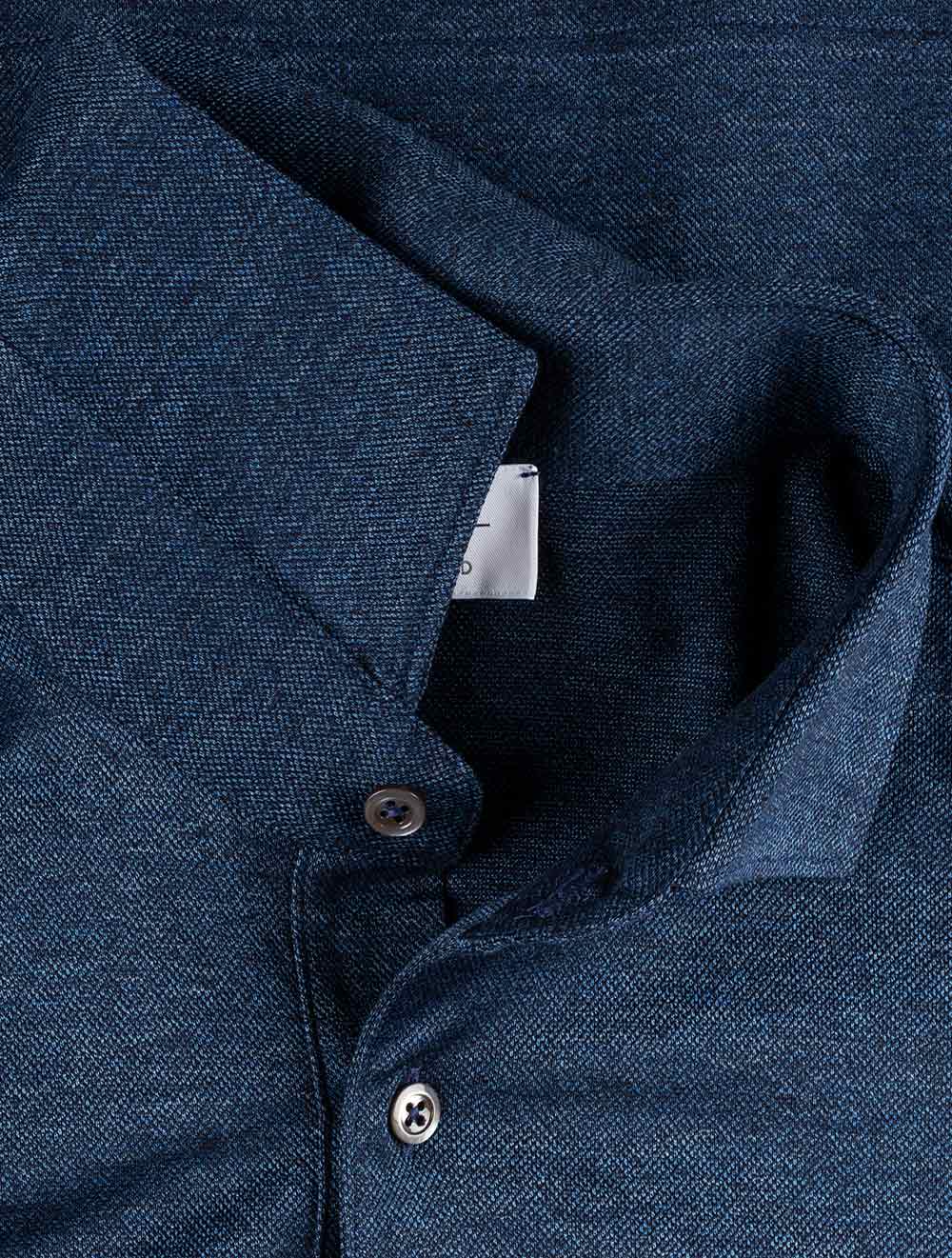 3 button Polo Shirt Dark Blue - Image 5
