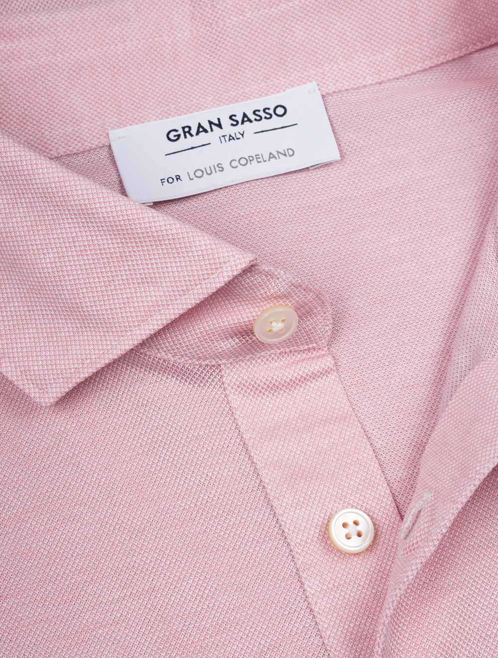 3 Button Polo Shirt Pink - Image 4
