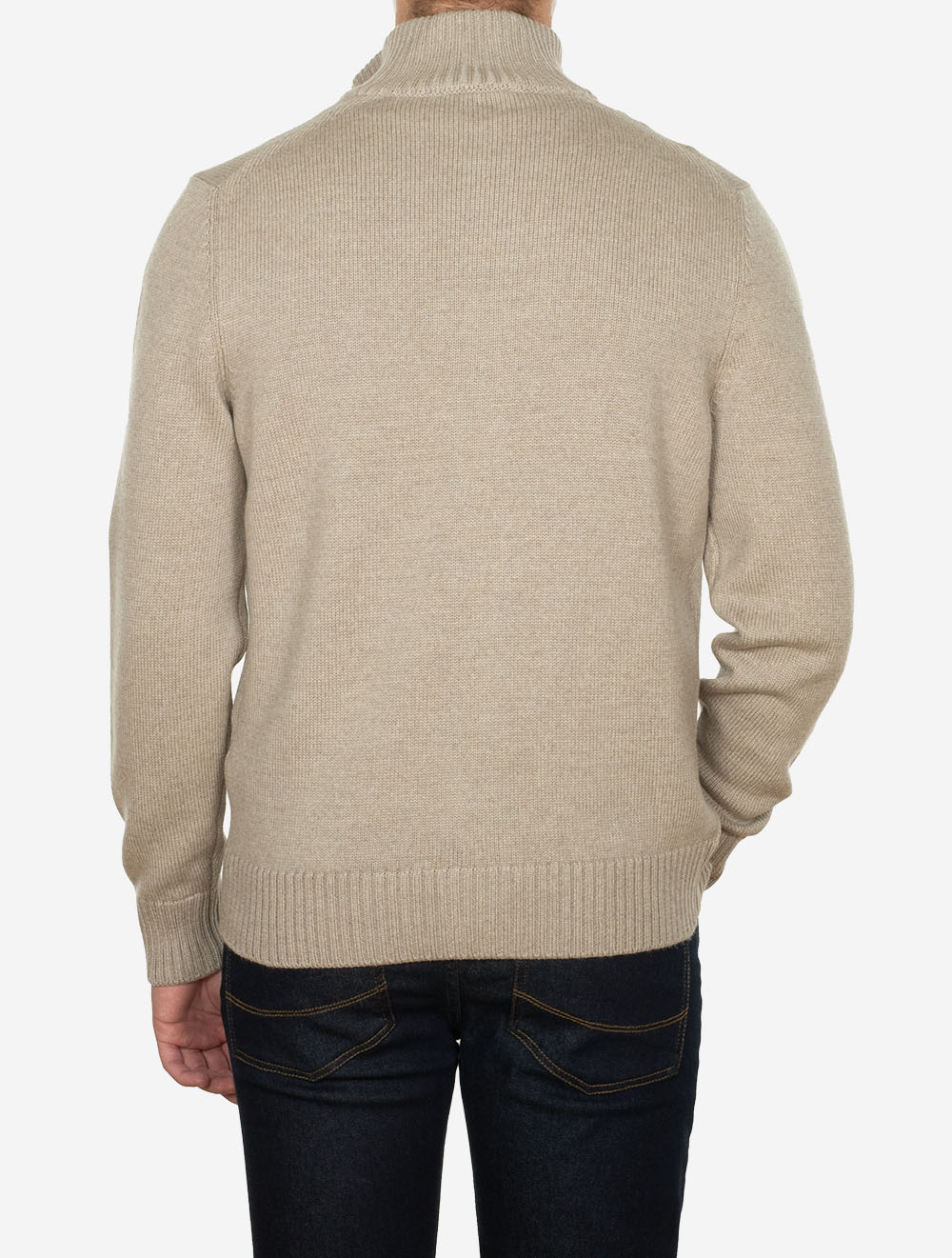 Button Up Cardigan Classic Stone - Image 3