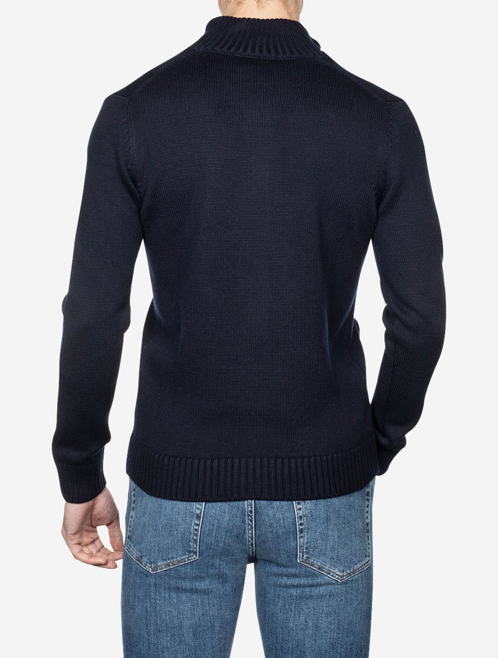 Button Up Cardigan Navy - Image 3