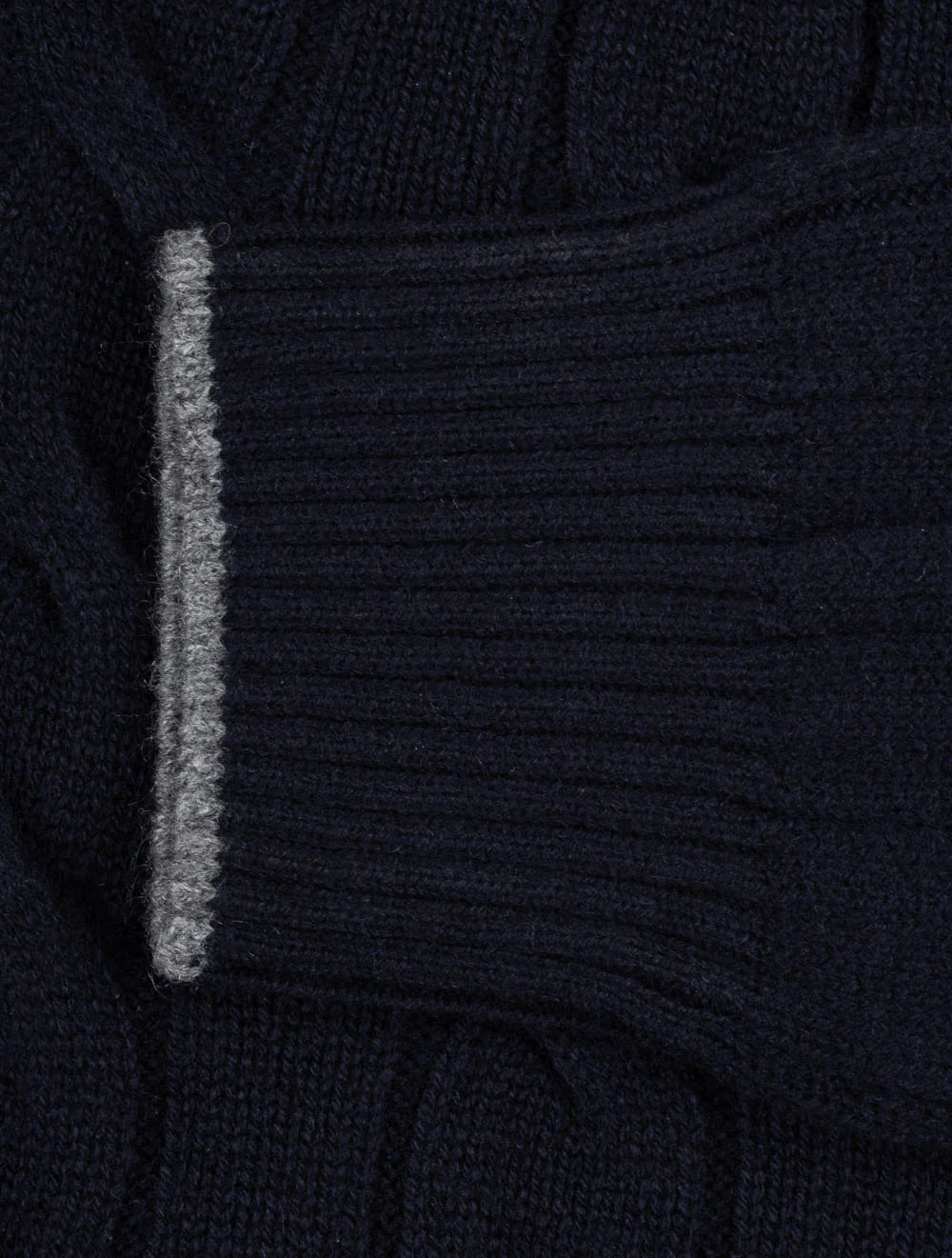 Cable Knit Knitwear Navy - Image 6