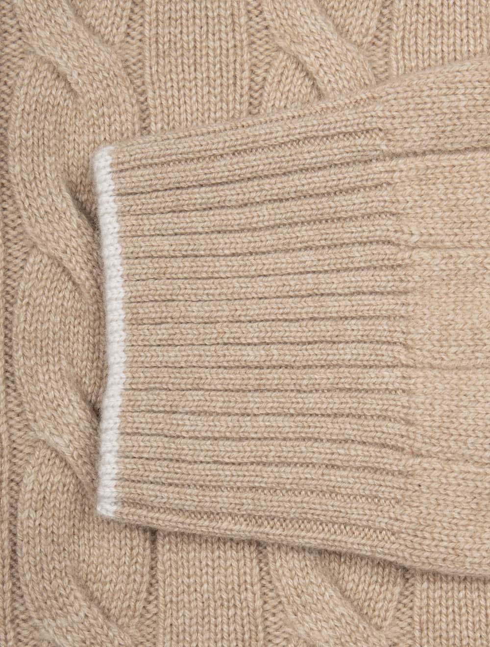 Cable Knit Knitwear Tan - Image 6