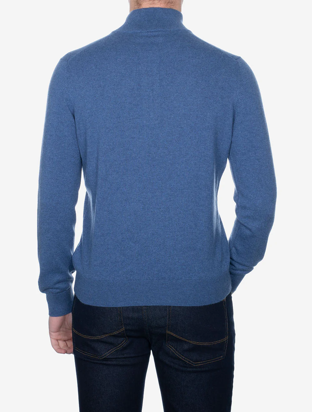 Cashmere Half Zip Blue - Image 3