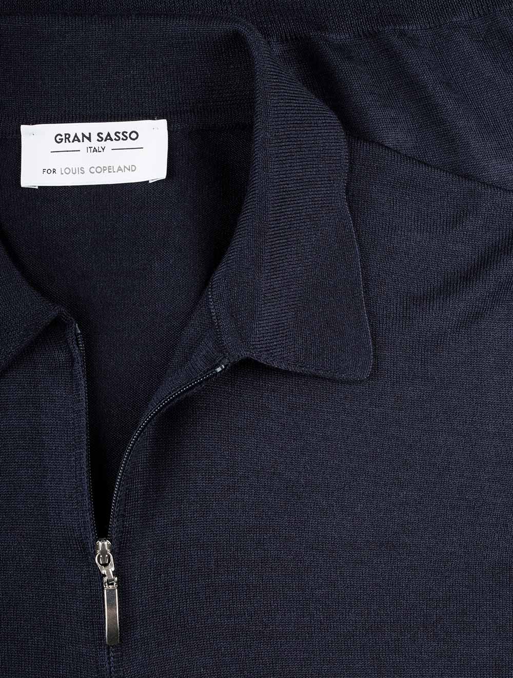 Half-Zip Tennis Polo Navy - Image 4