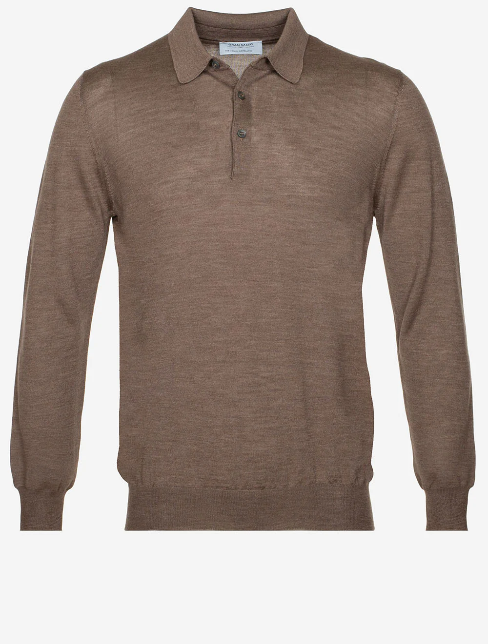 Long Sleeve Polo Brown