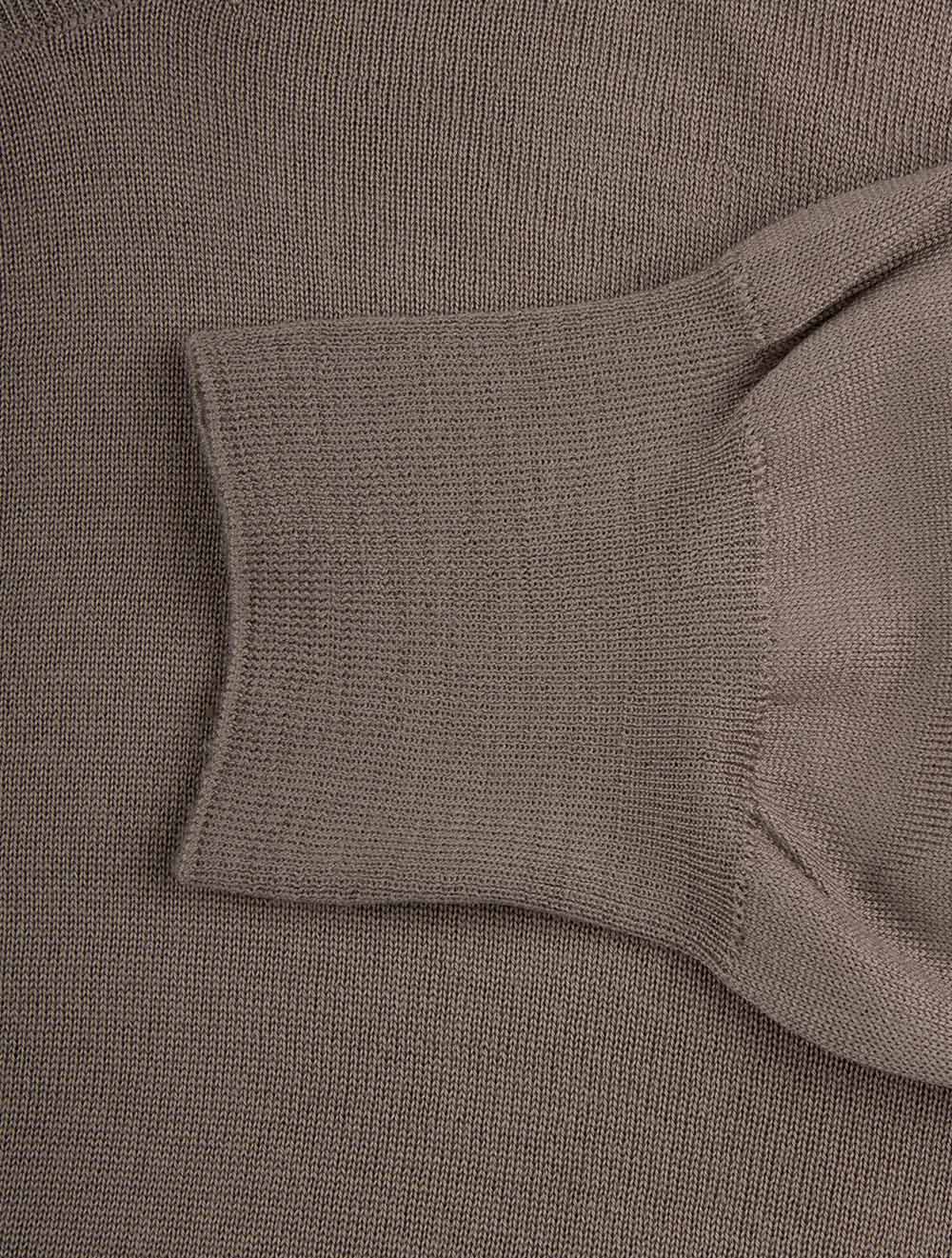 Long Sleeve Virgin Wool Crew Jersey Harvest Brown - Image 5