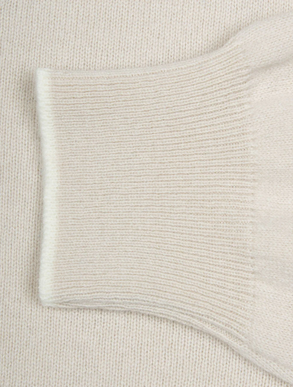 Wool And Cashmere Half Zip Beige - Image 6