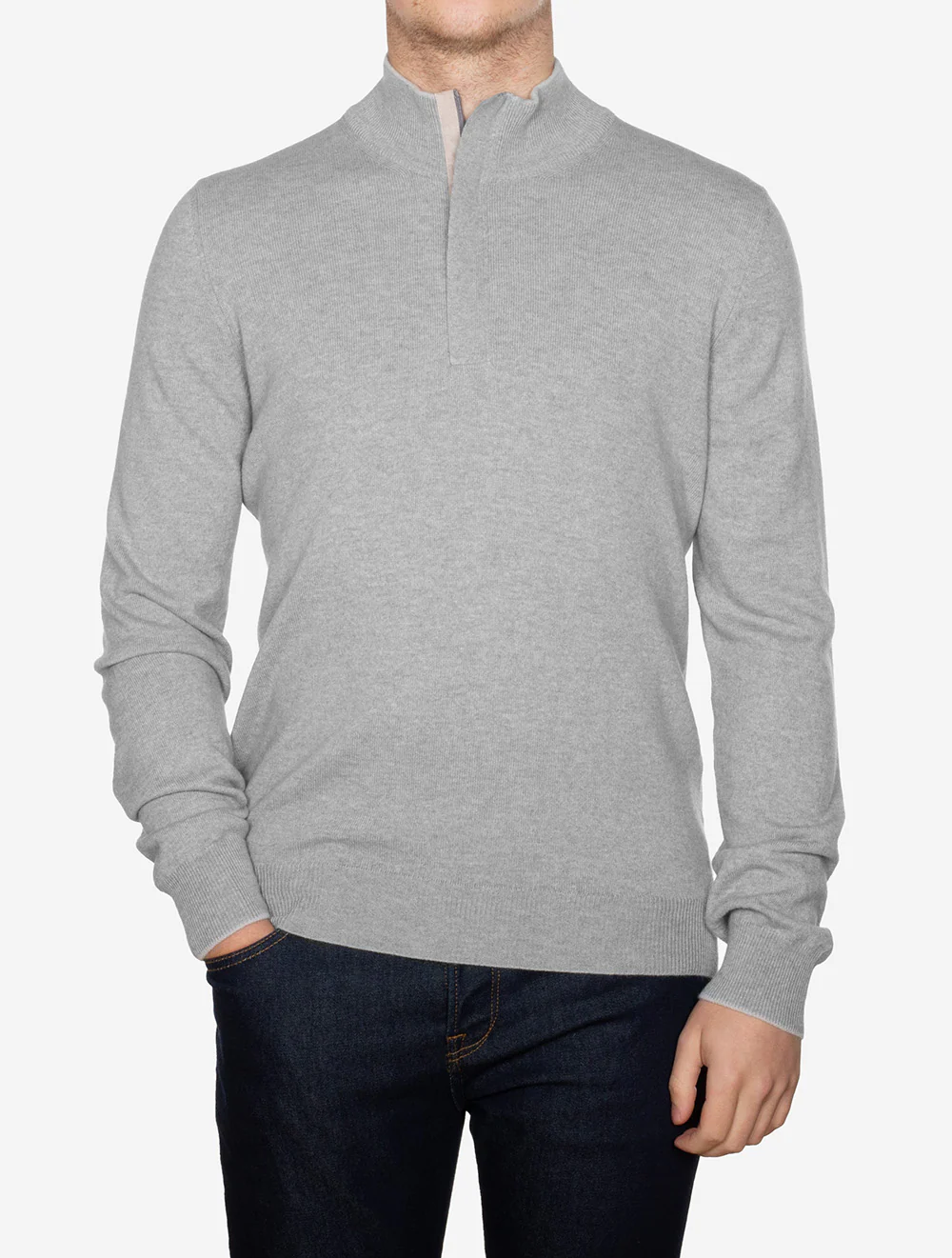 Half Zip Alcantara Grey - Image 2