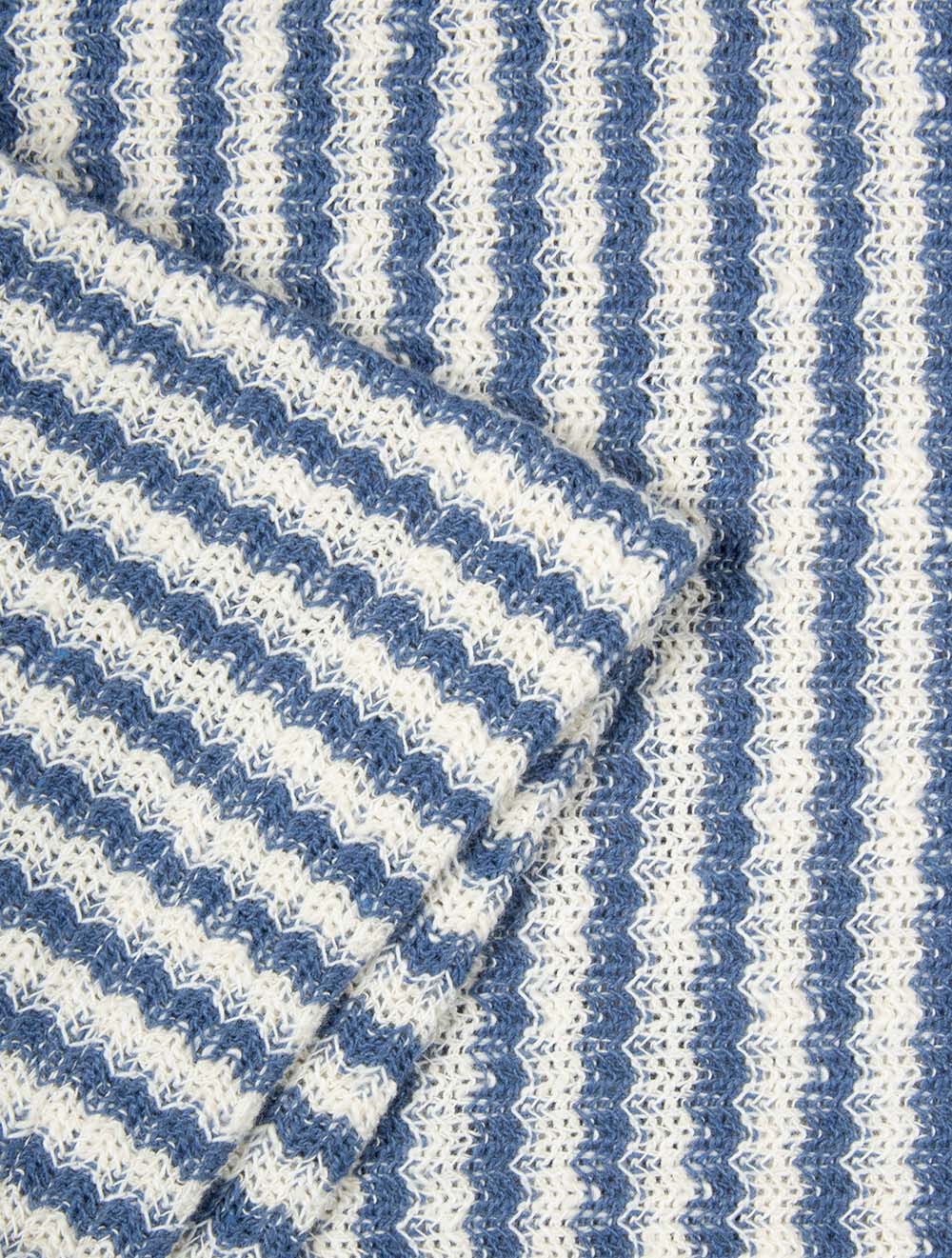 Stripe Knitted Shirt Blue - Image 6