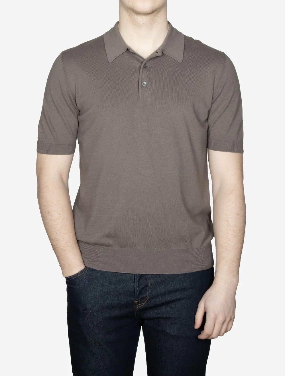 Tennis Cotton Polo Brown - Image 4