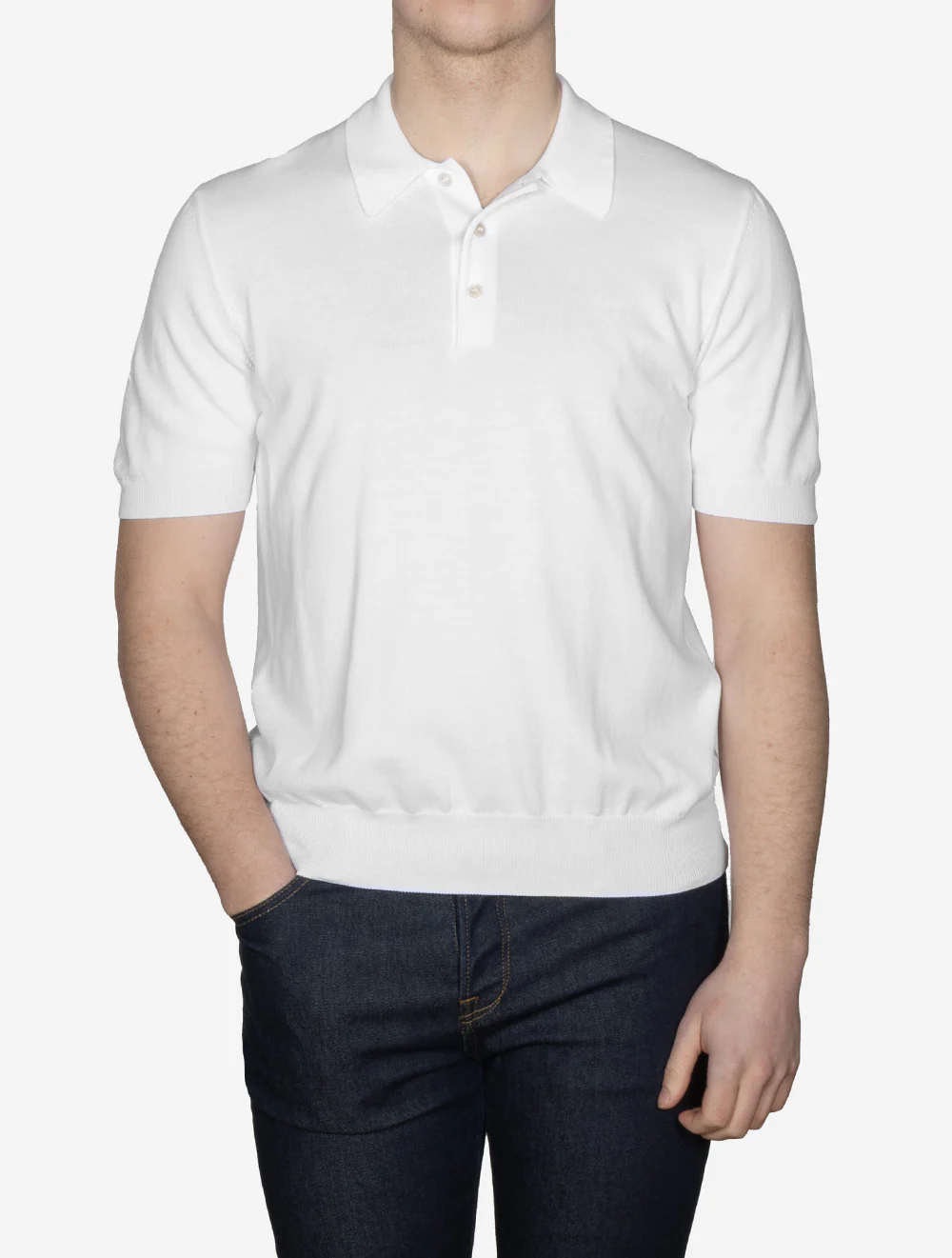 Tennis Cotton Polo Pure White - Image 4