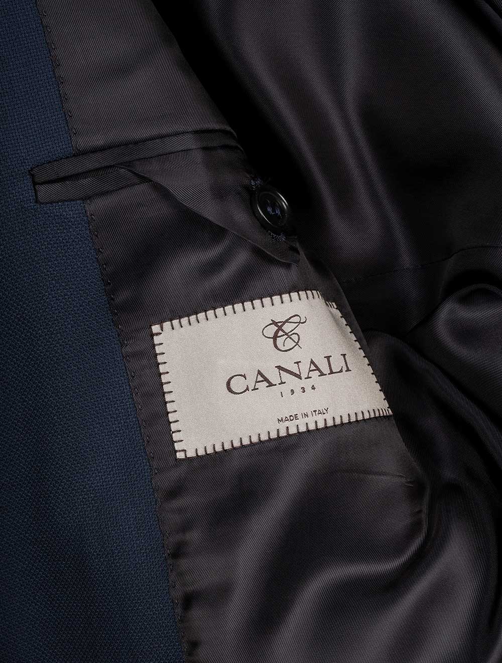 Hopsack Wool Blazer Navy - Image 5