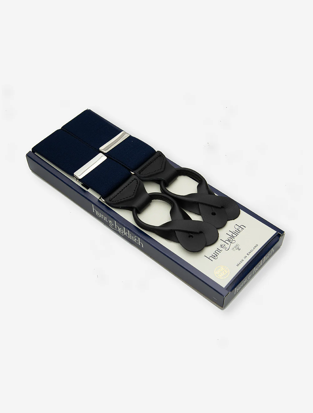 Braces Leather Navy