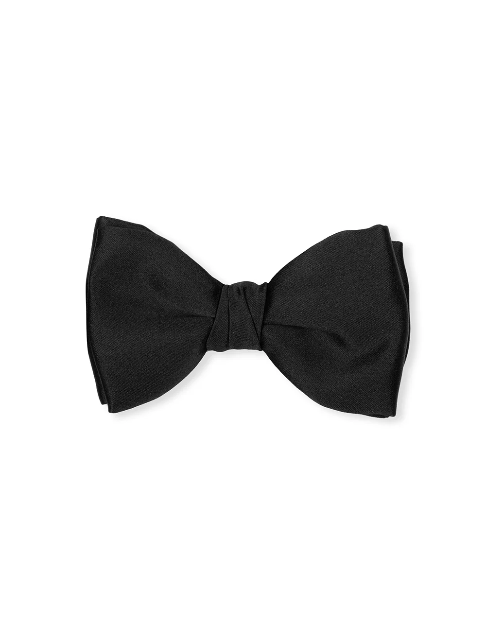 Tied Satin Bow Tie Black