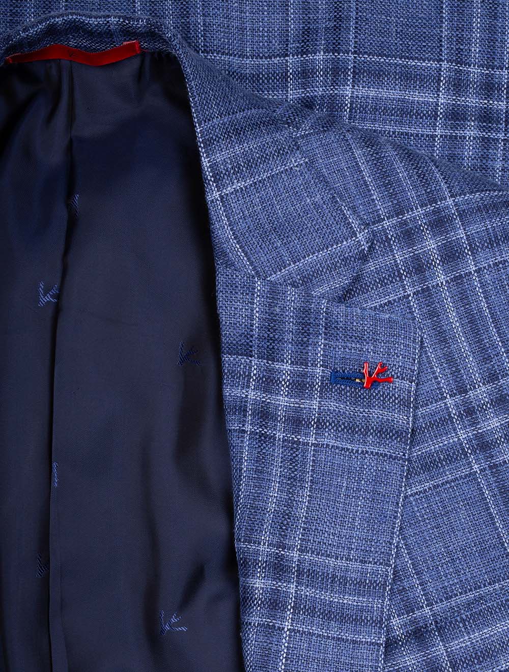 Galles Over Check Sports Jacket Blue - Image 2