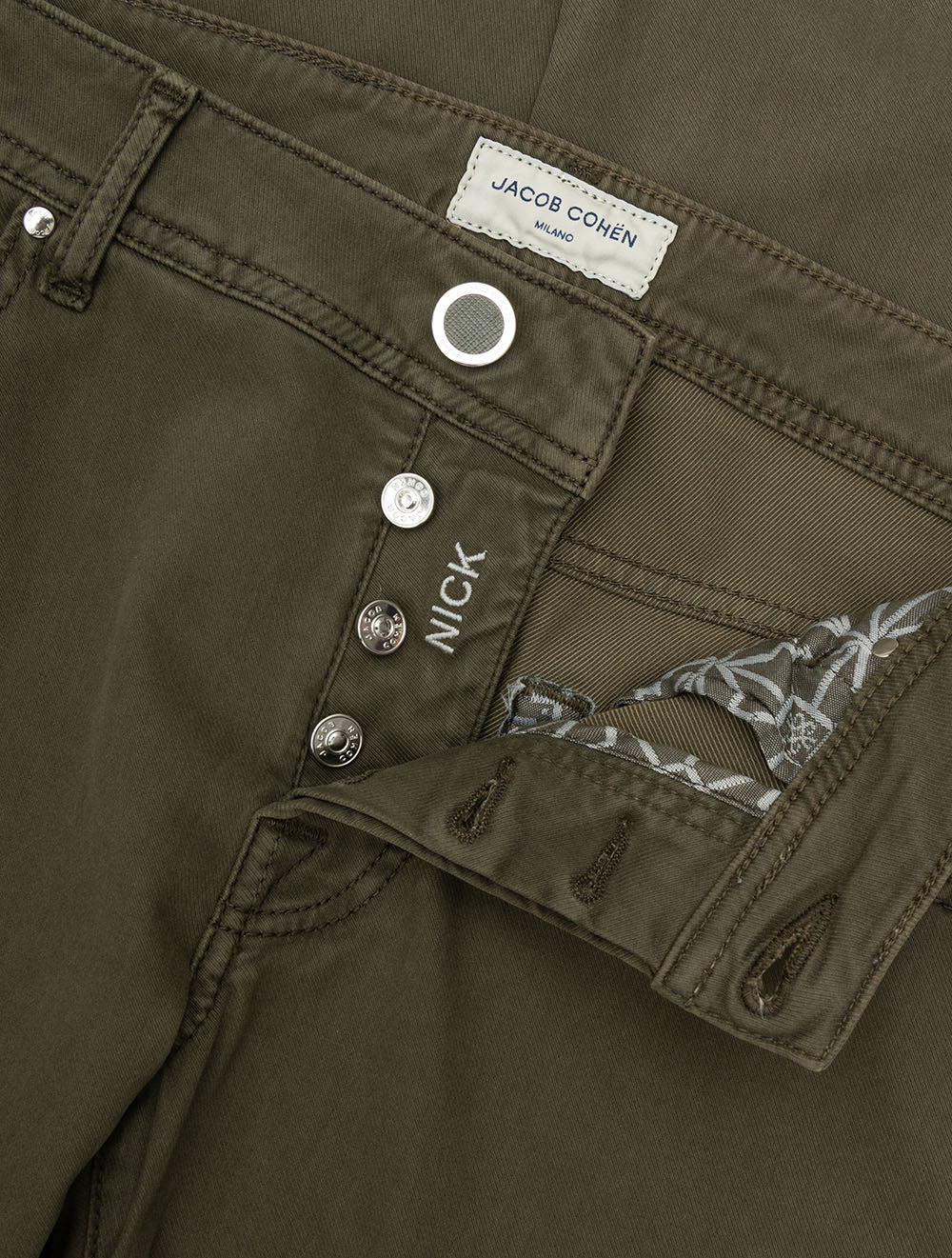 Nick 5 Pocket Chino Green - Image 4
