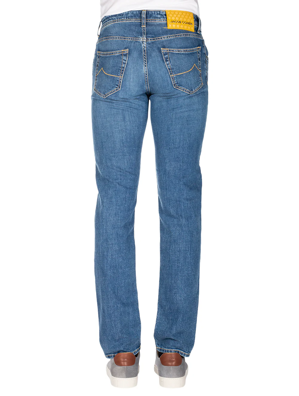 Nick Yellow Hex Badge Jean Blue - Image 3
