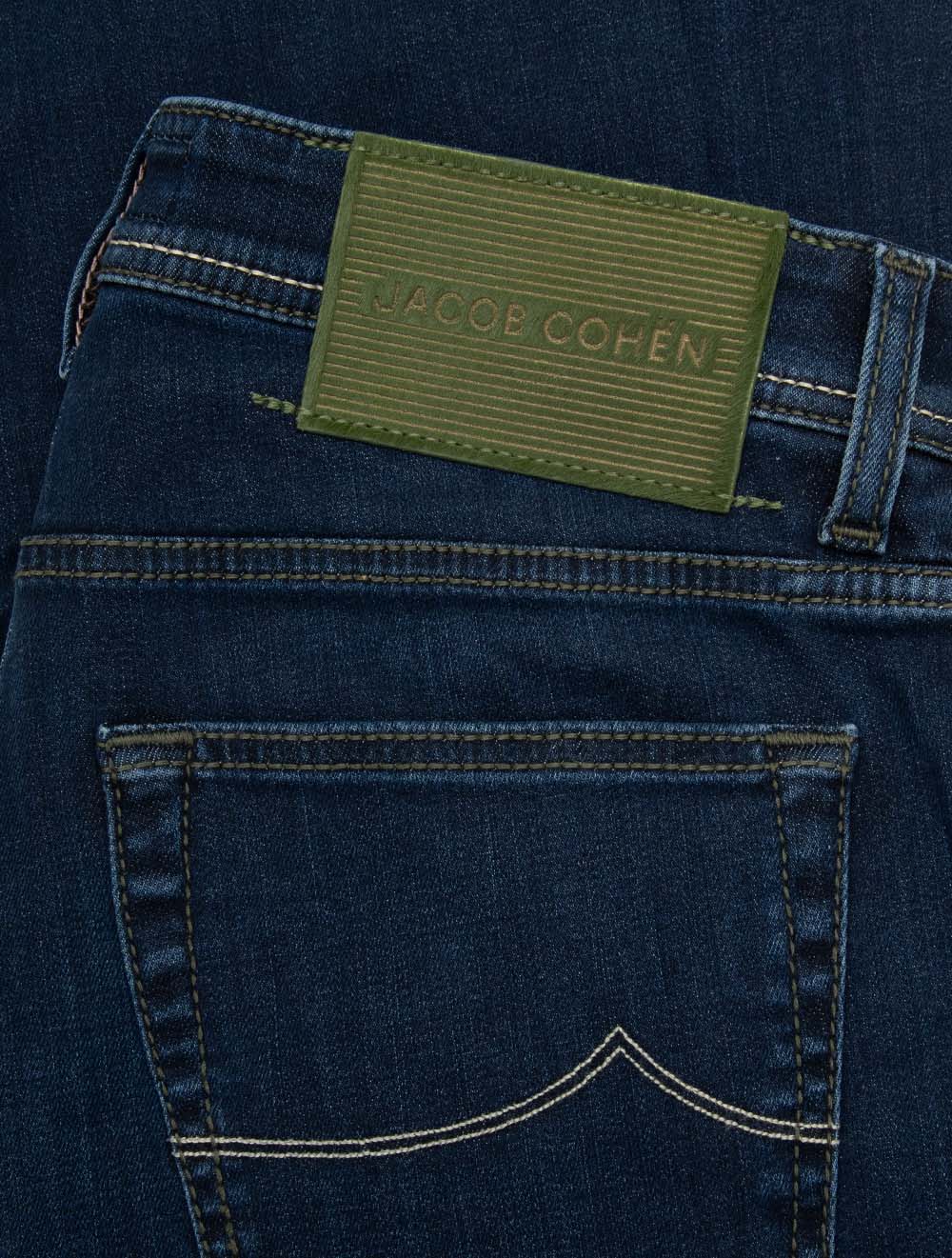 Nick Slim Fit Jeans Denim Striped Badge Blue - Image 4