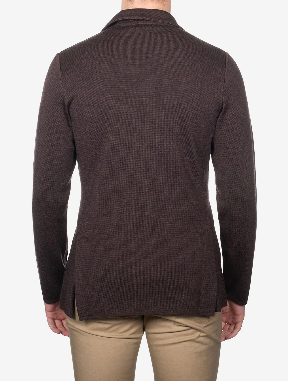 Wool Knit Jacket Brown - Image 3