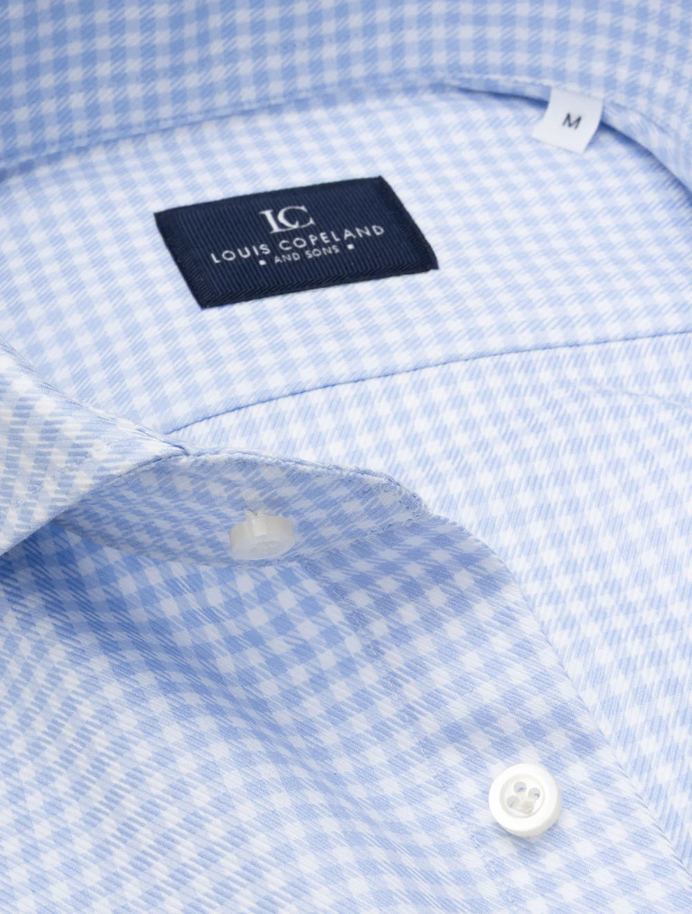 Casual Houndstooth Shirt Blue - Image 3