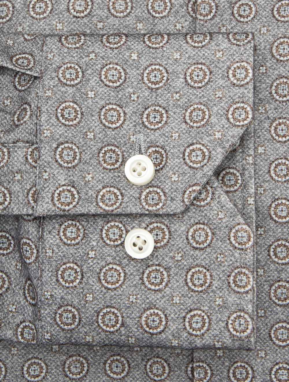 Casual Medallion Pattern Shirt Grey - Image 4