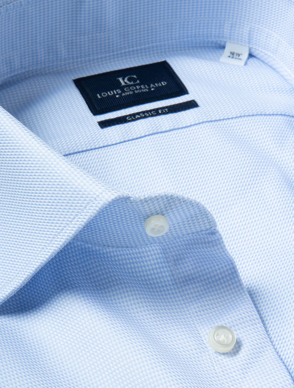 Classic Fit Puppytooth Shirt Light Blue - Image 3