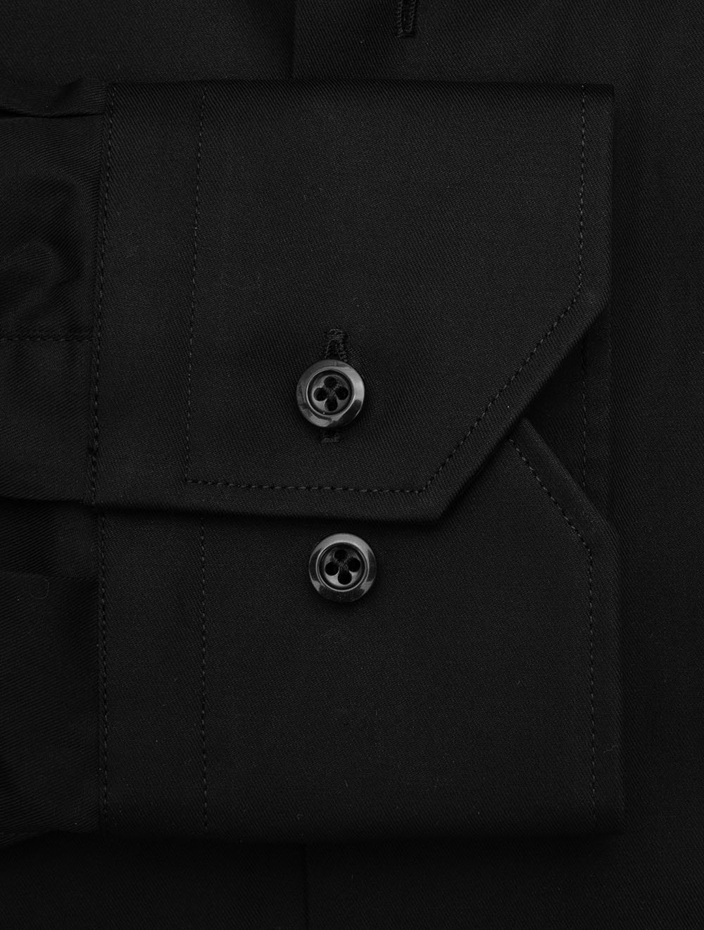 Classic Plain Shirt Black - Image 4