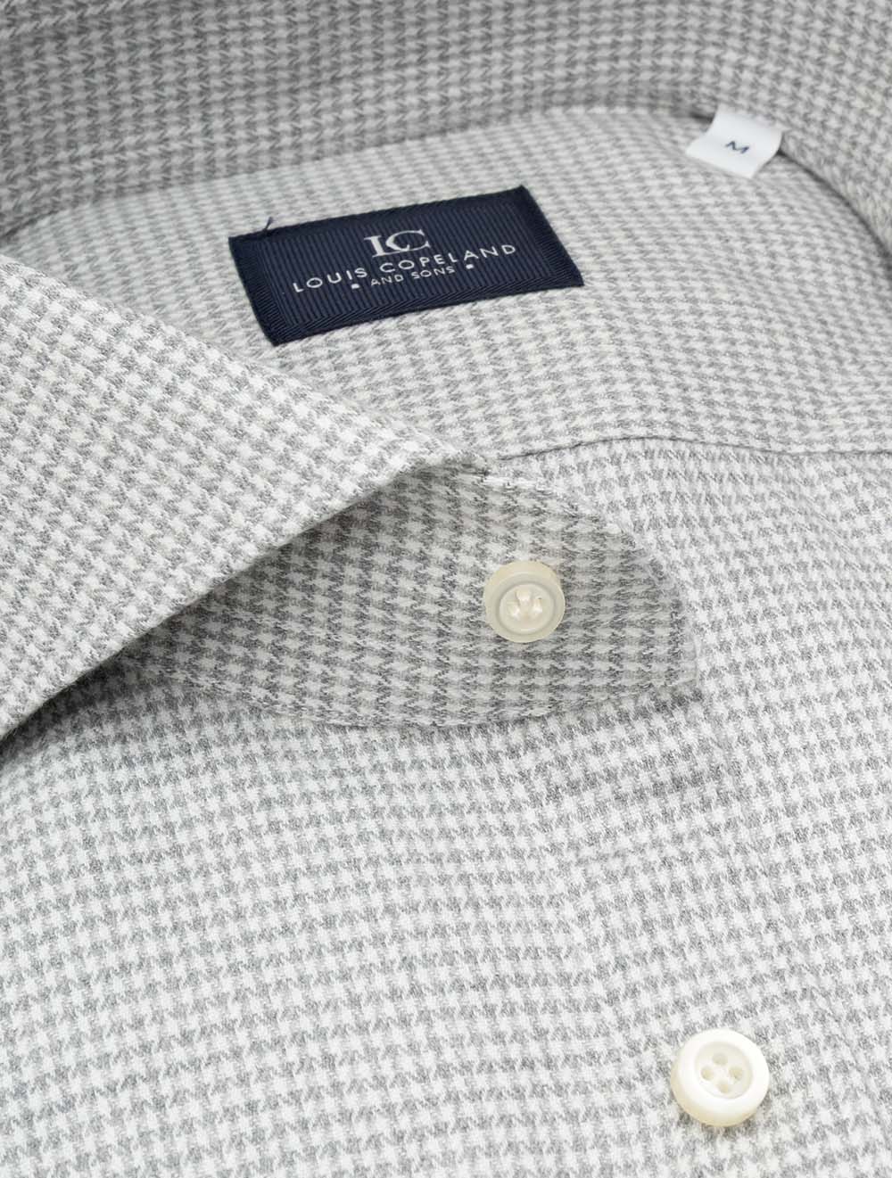 Houndstooth Flannel Shirt Stone - Image 3