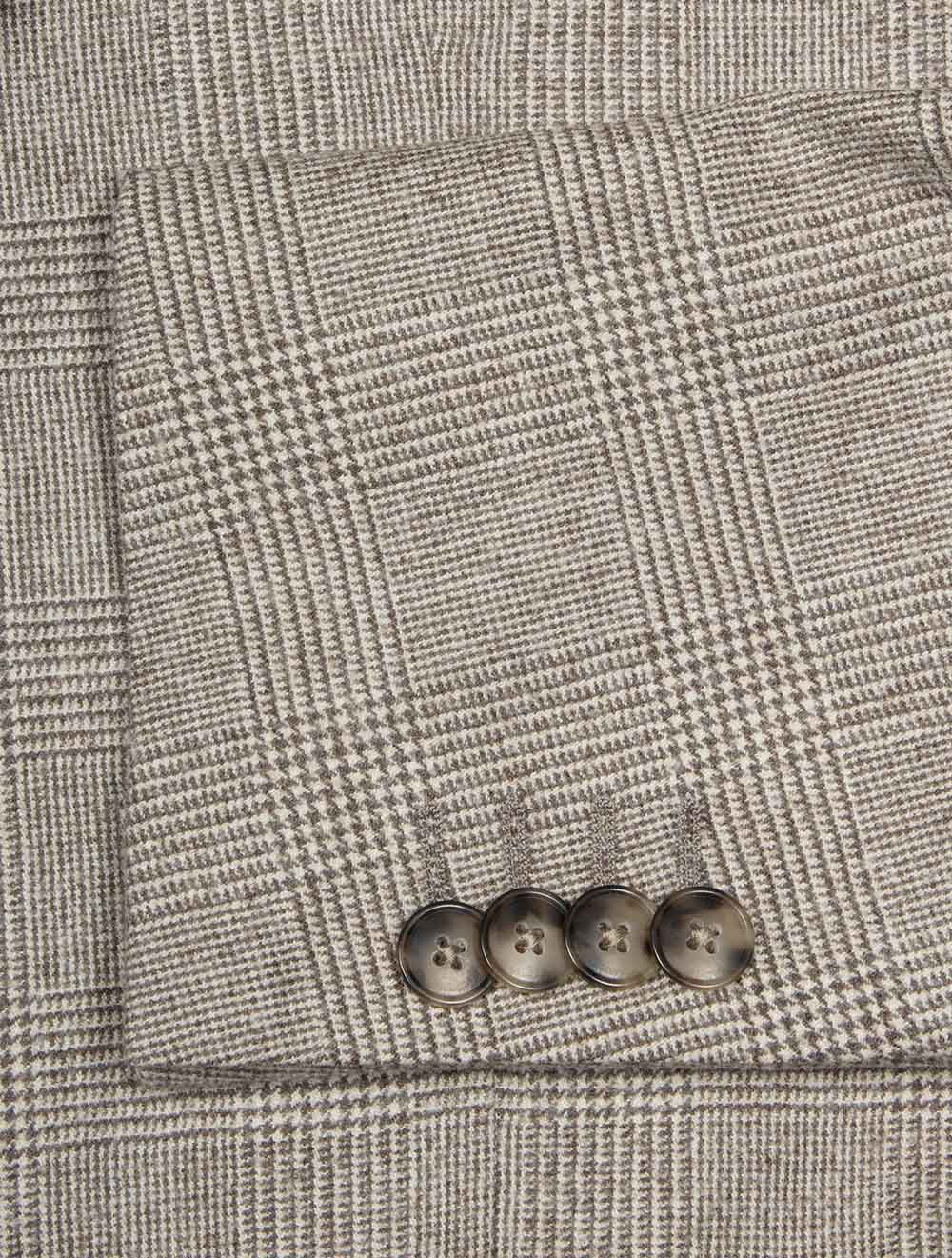 Louis Copeland Loro Piana Glencheck Sports Jacket Beige - Image 4