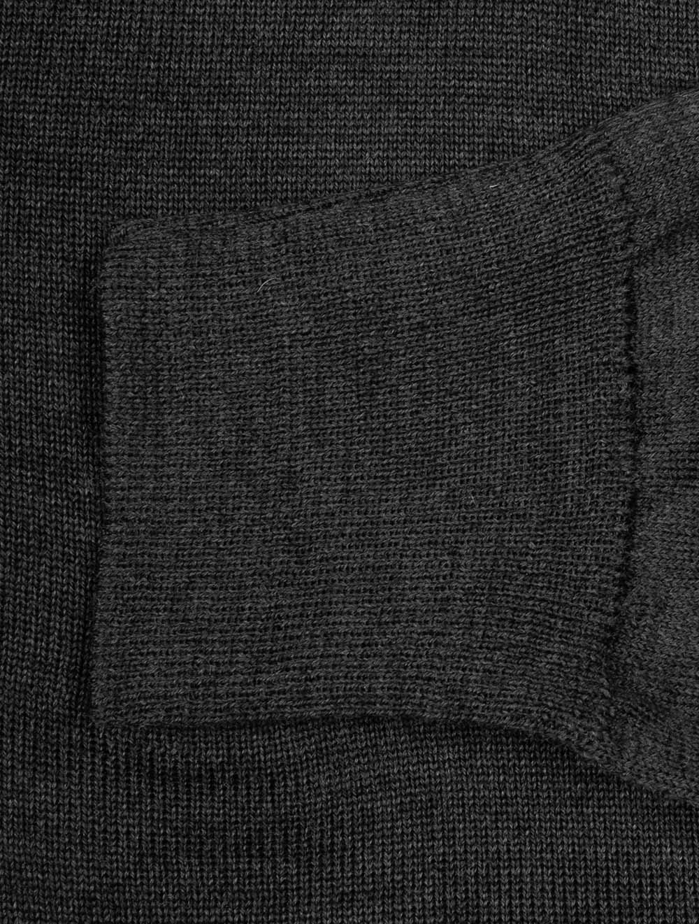 Merino Long Sleeve Polo Antracite - Image 5