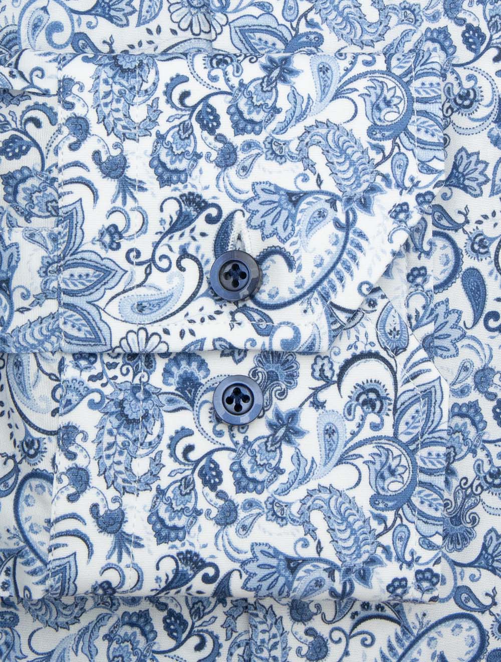 Paisley Casual Shirt White - Image 4