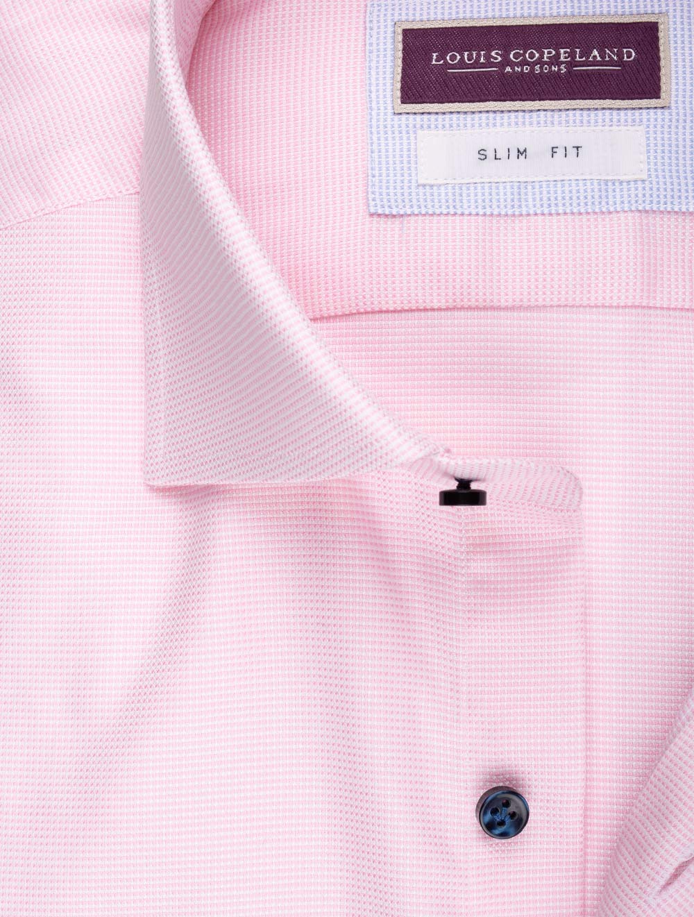 Slim Fit Pinpoint Shirt Pink - Image 2