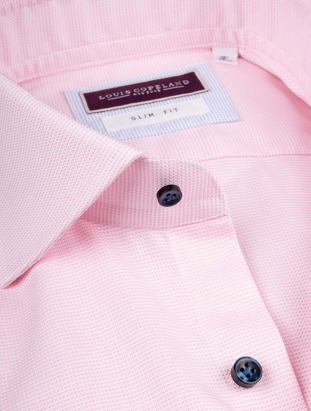 Slim Fit Pinpoint Shirt Pink - Image 3